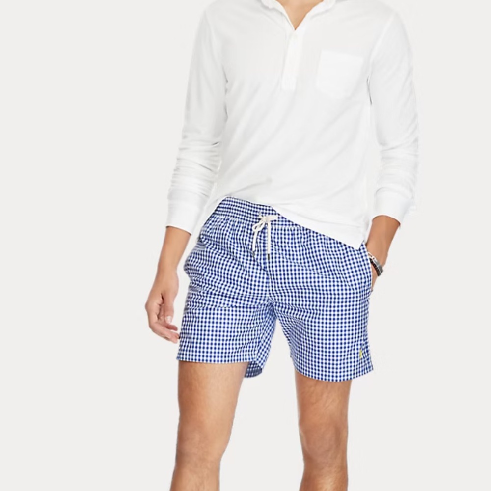 Polo Ralph Lauren Traveler Gingham Swim Trunk Size XXL